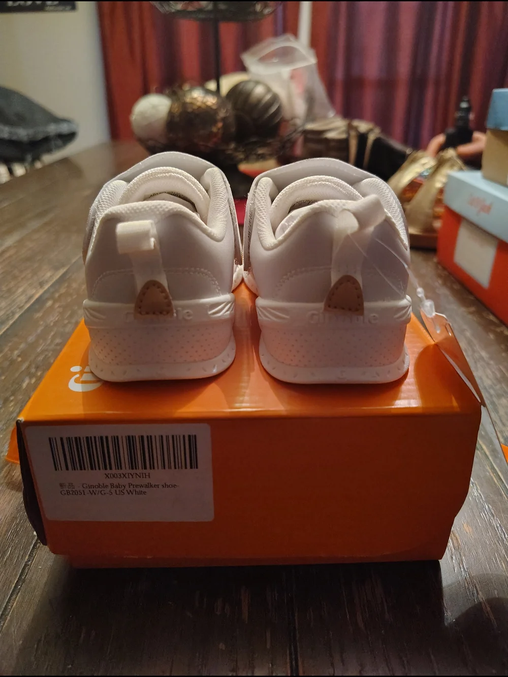 Kids White Toddler Walker Shoes - Size 5